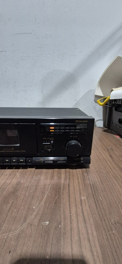 TEAC Stereo Double Cassette Deck W-410 Full Auto Stop Hi Speed Dubbing (broken)