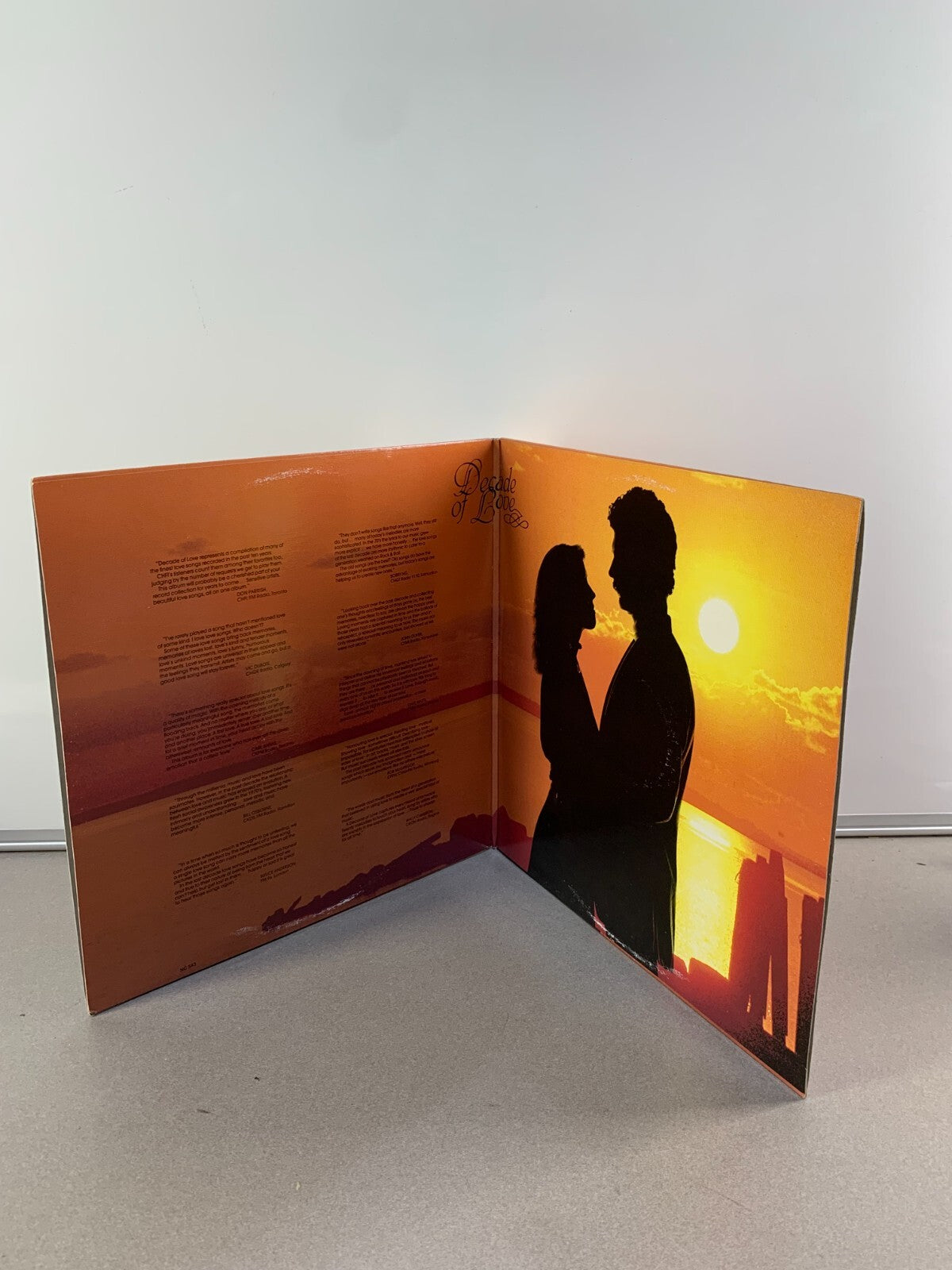 DECADE OF LOVE 2-LP K-Tel Compilation 1982 NC-543 HALL & OATES WARWICK DR HOOK+