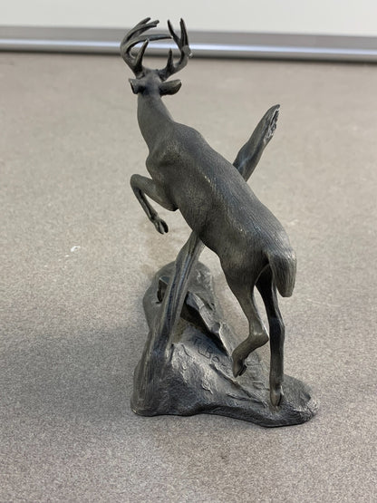 Franklin Mint The White-Tailed Deer Pewter Figurine