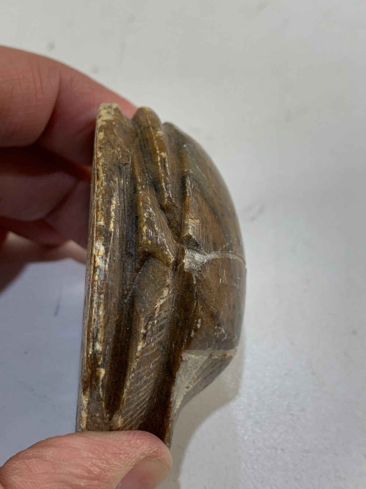 Antique Egyptian Carved Stone Scarab ~ Ancient Egypt Lucky Charm Beetle