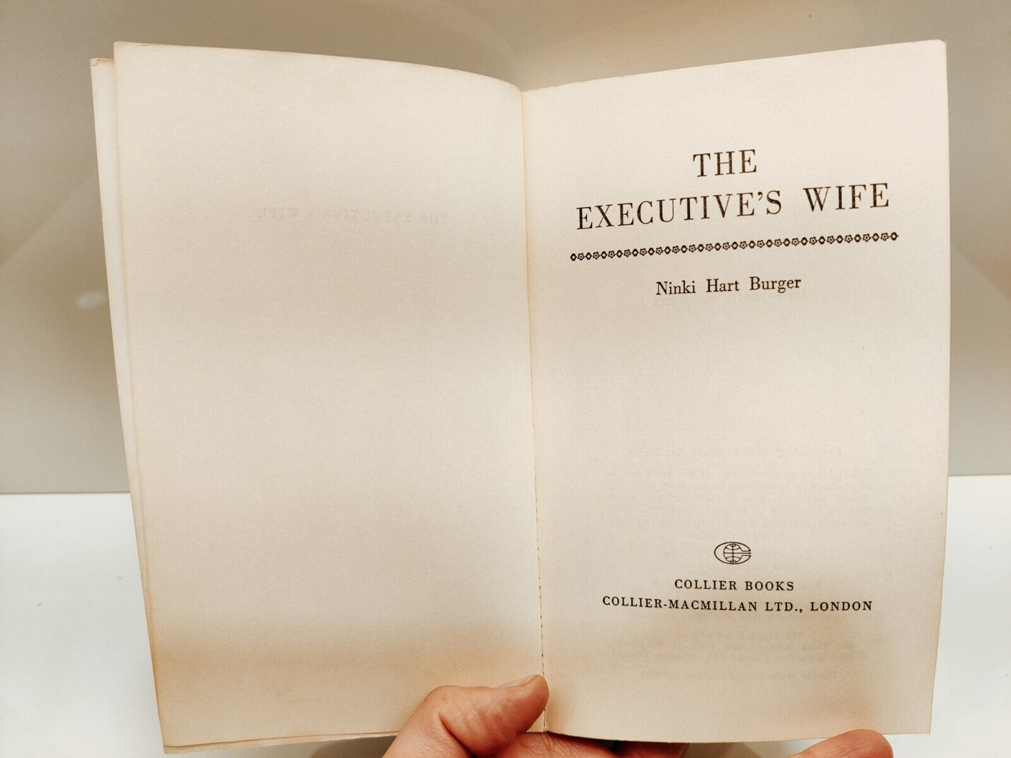 The Executive's Wife by Ninki Hart Burger Vintage 1970 PB Book