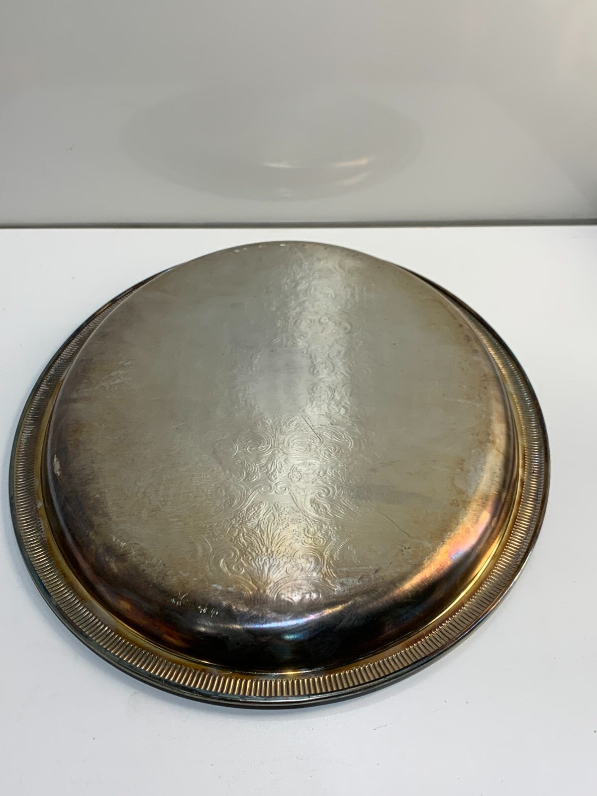 Vintage King's Plate EP Brass Tray