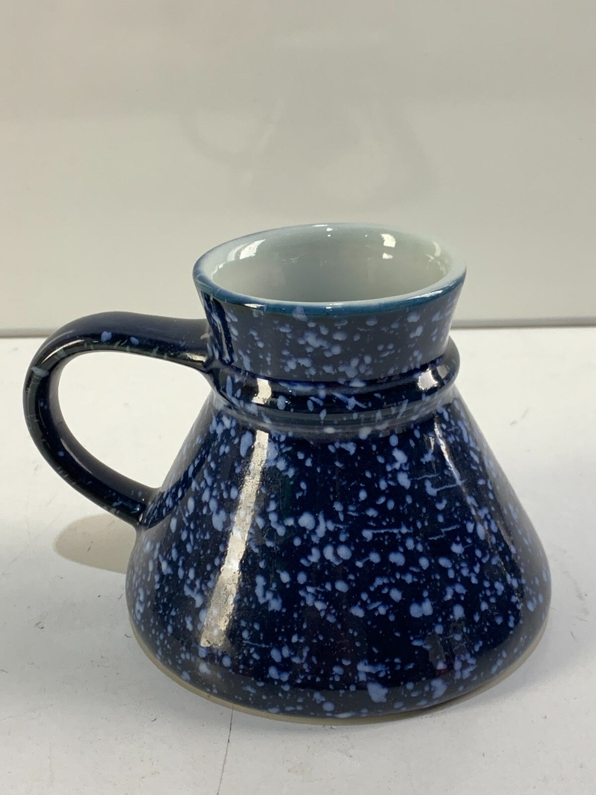 Vintage Goose Spill Safe Mug Blue Spackle by Otagiri