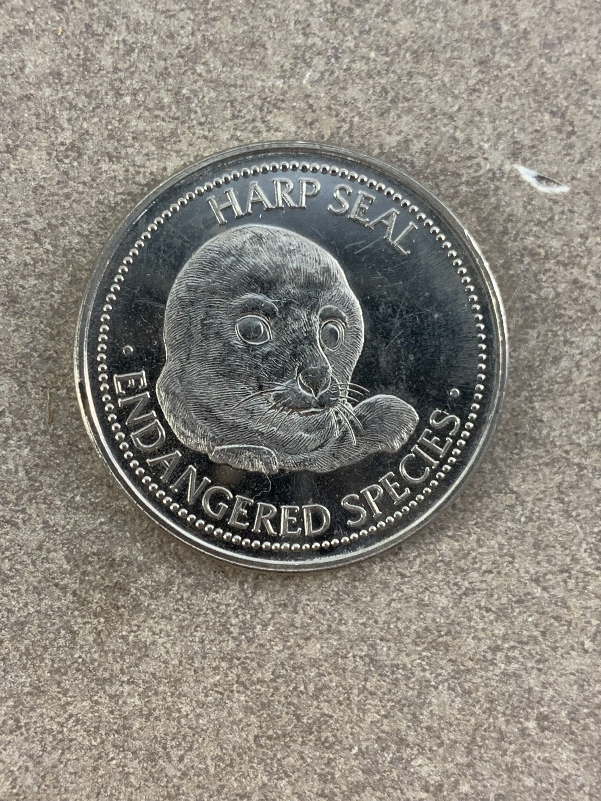 World Endangered Animal Species Coin Collector Souvenir Medal Ocean Harp Seal