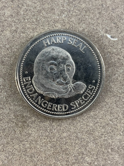 World Endangered Animal Species Coin Collector Souvenir Medal Ocean Harp Seal
