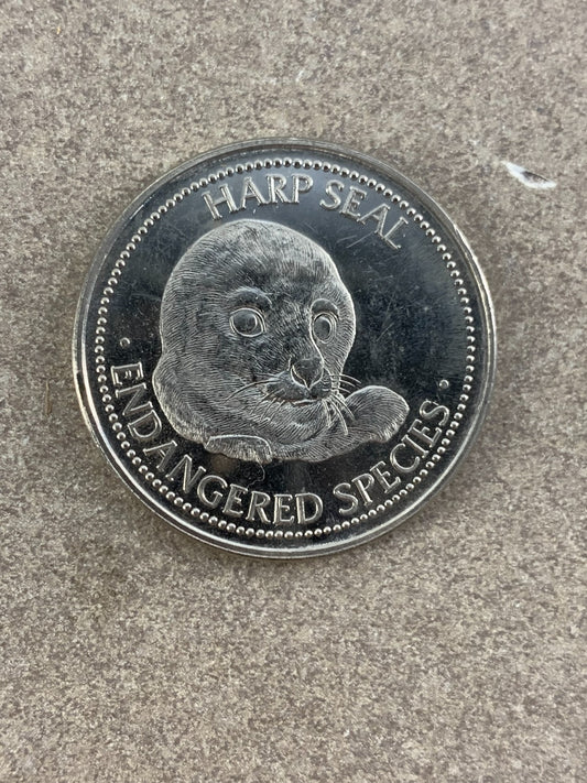 World Endangered Animal Species Coin Collector Souvenir Medal Ocean Harp Seal
