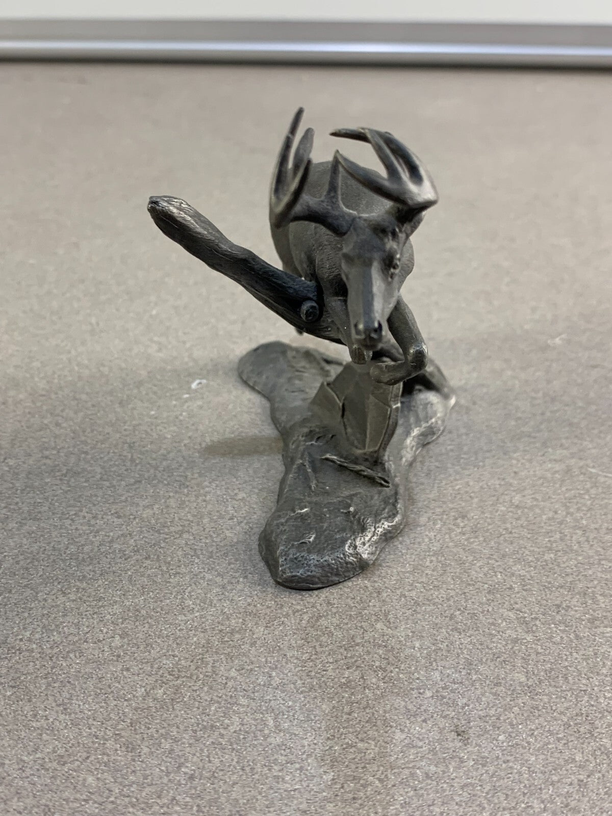 Franklin Mint The White-Tailed Deer Pewter Figurine