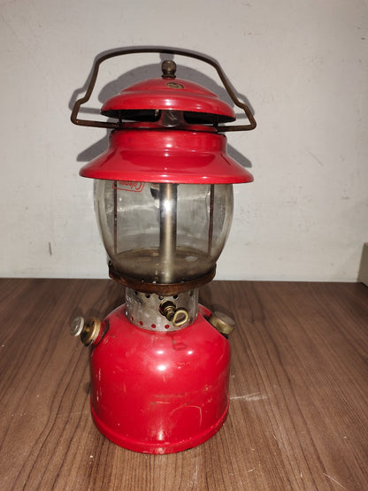 Vintage 1966 Coleman Red Model - 200 - T66 Coleman Lantern Camping