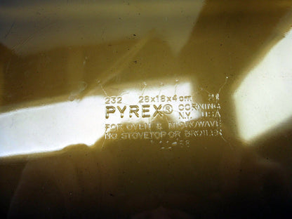 232 28x18x4cm Pyrex Corning Roasting Pan