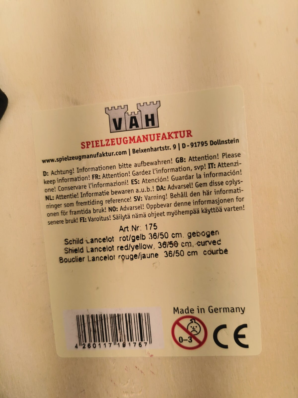 Coat of arms VAH made in Germany shield