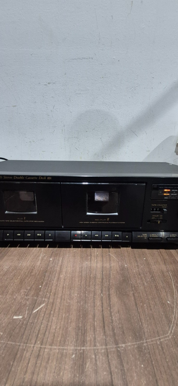 TEAC Stereo Double Cassette Deck W-410 Full Auto Stop Hi Speed Dubbing (broken)