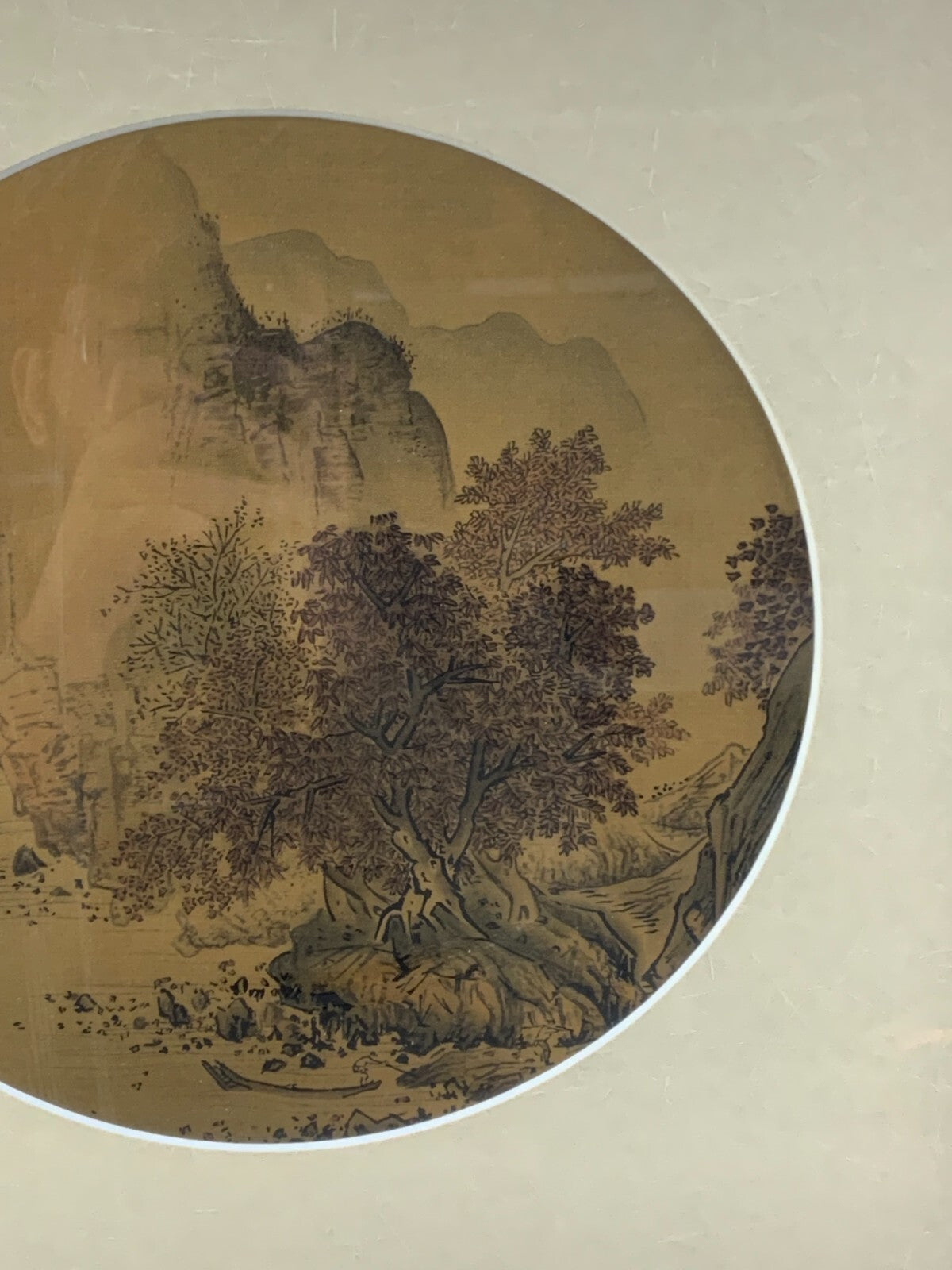 Framed Chinese Art – Autumn Mountain Red Tree – Xiao Zhao Landscape Print