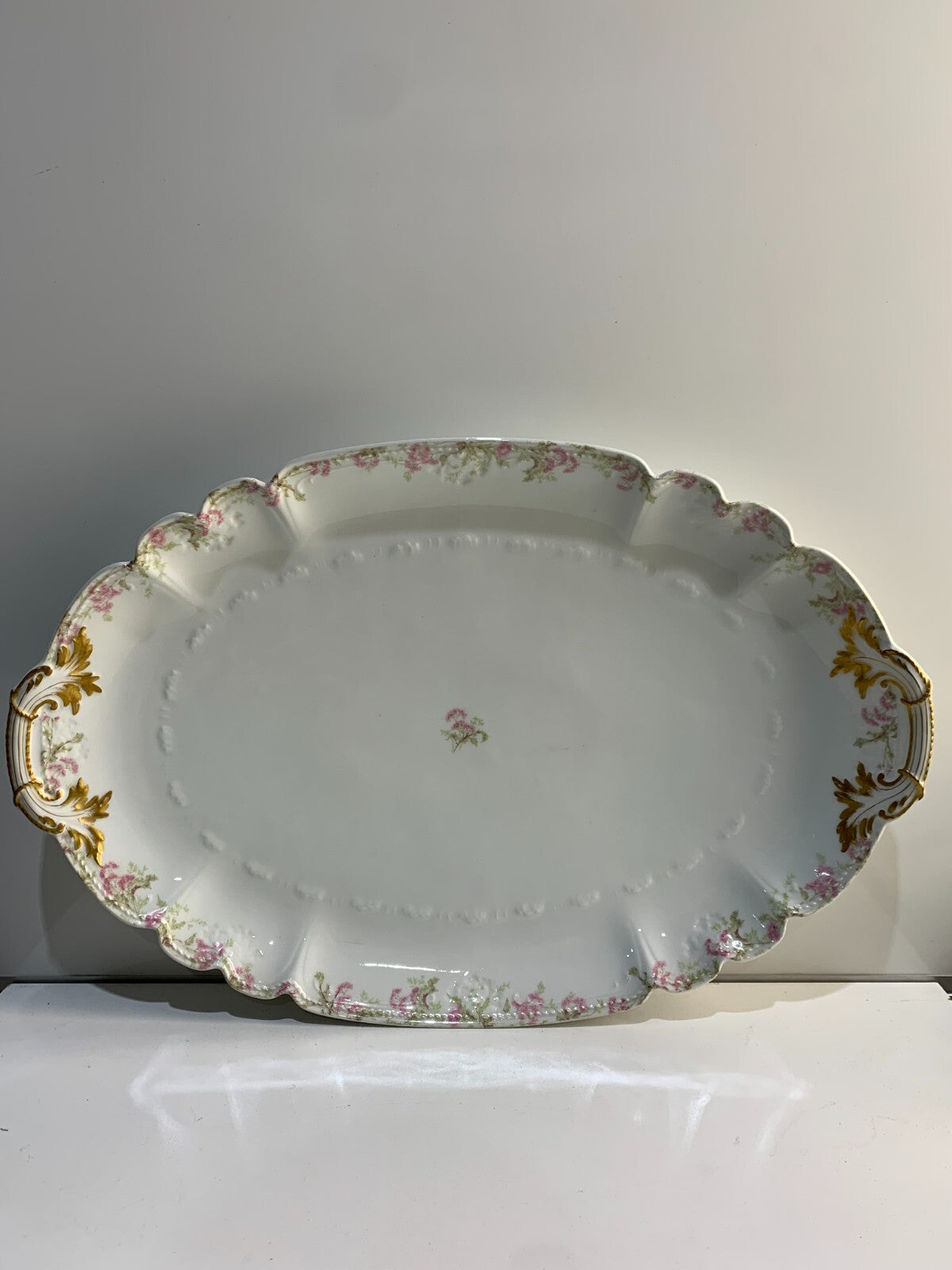 French Vintage Large Serving Platter, CH Field Haviland Limoges, GDA France