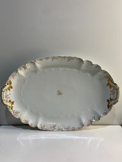 French Vintage Large Serving Platter, CH Field Haviland Limoges, GDA France
