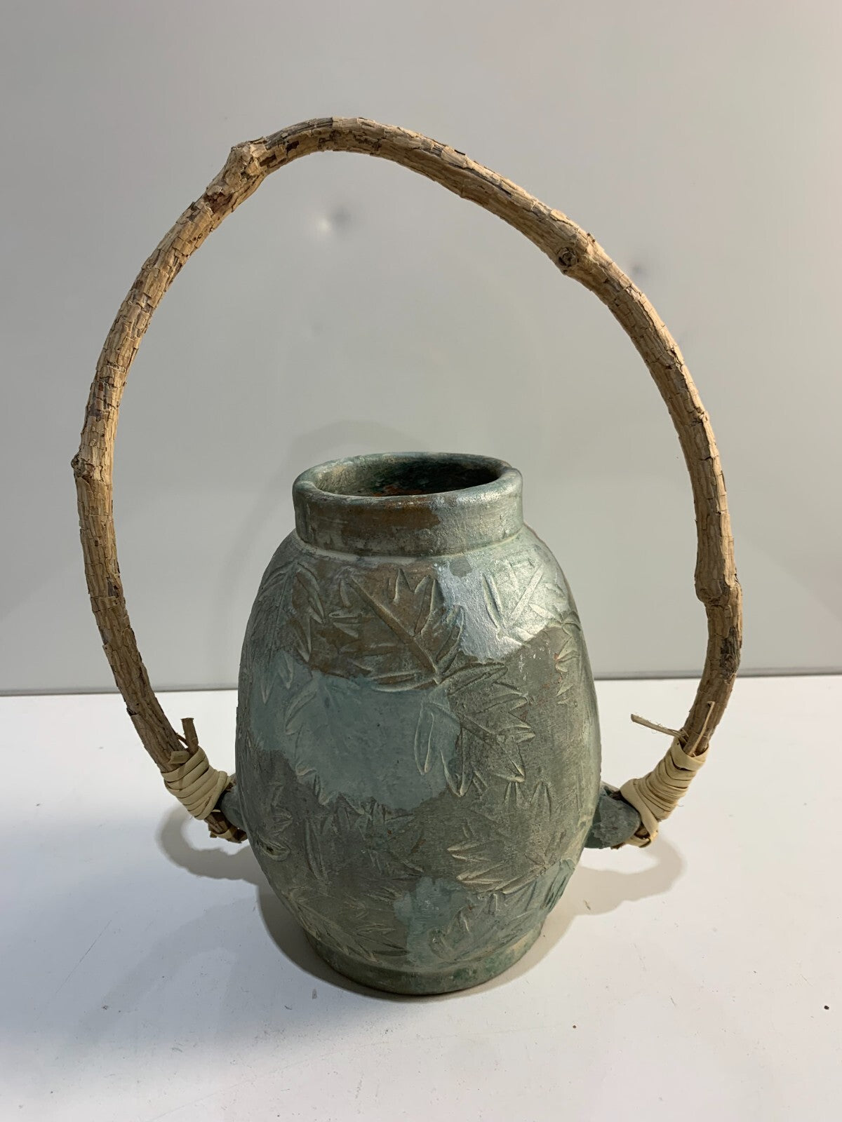 Vintage stoneware hand made jar
