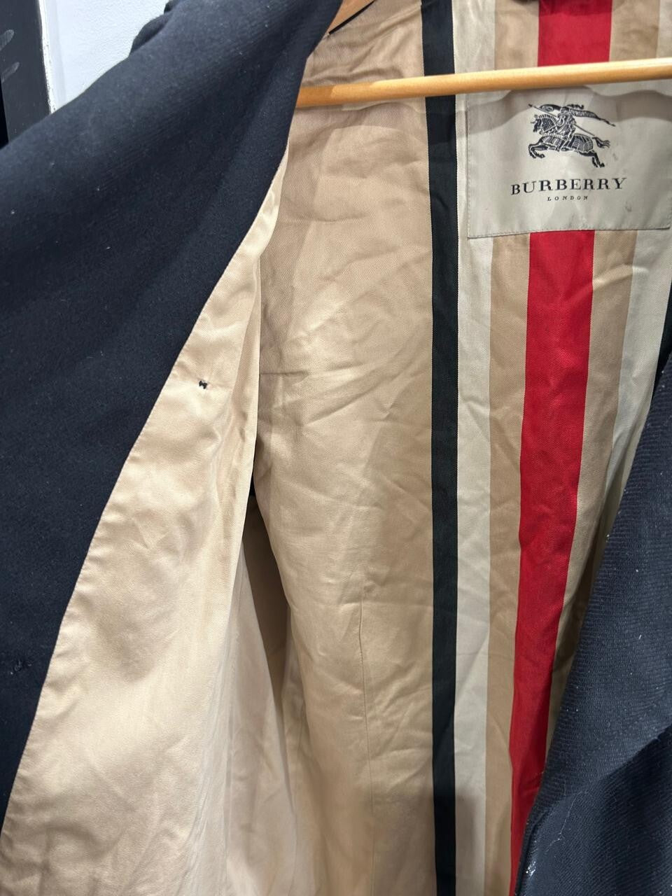 Burberry London Black Coat Size XL