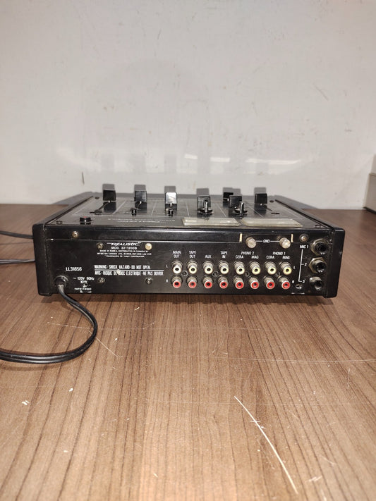 Realistic 32-1200B Stereo Mixing Console 5-Ch 3-Mic 2-Stereo Aux/Phono