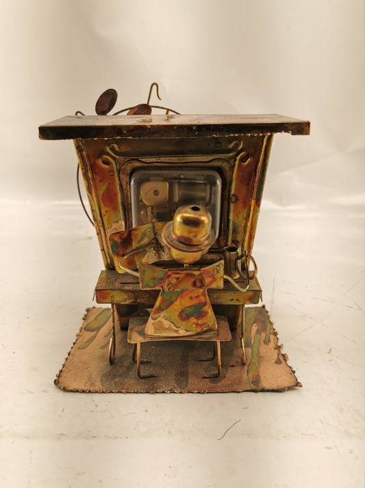 Vinatge Steam Punk Art- Copper/Tin Music Box Piano Player