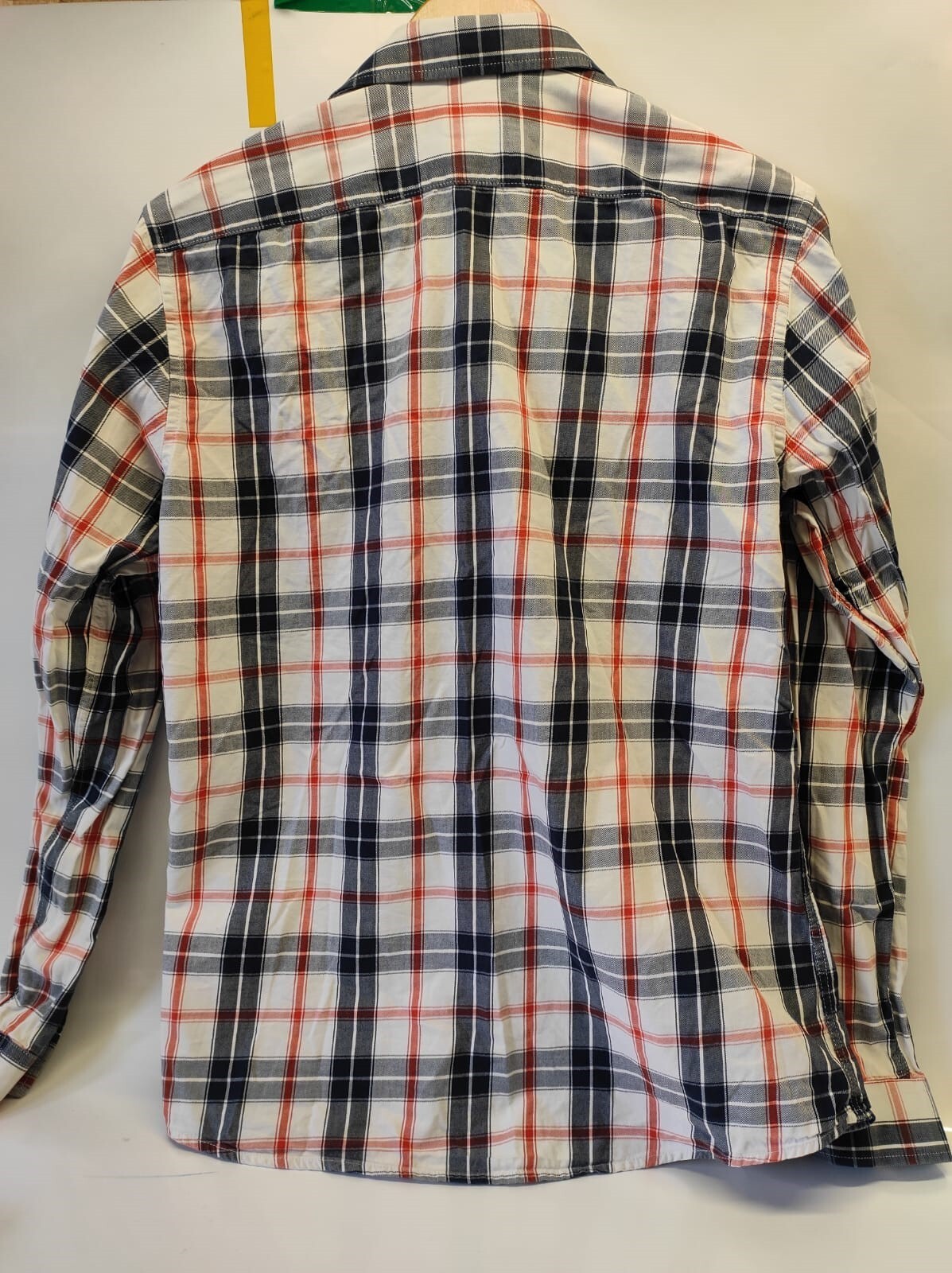 H&M Oxford Shirt Men's Medium Red Plaid Button Down Long Sleeve Cotton