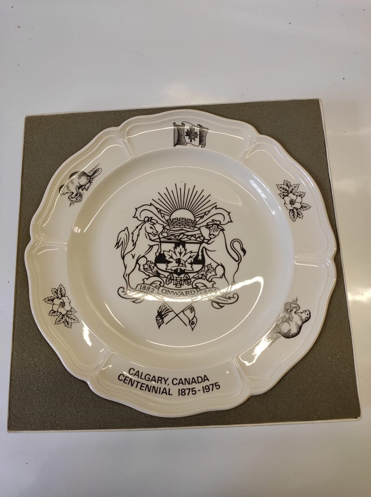 Wedgwood Calgary Centennial Plate 1875-1975