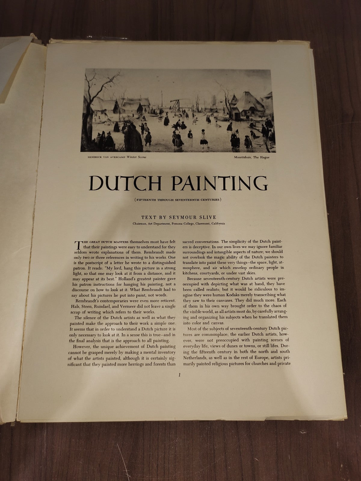 Vintage Rare Collectible - An Abrams Art Book - Dutch Painting