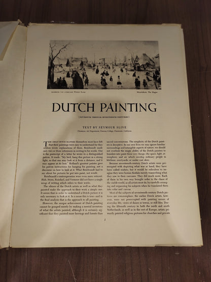 Vintage Rare Collectible - An Abrams Art Book - Dutch Painting