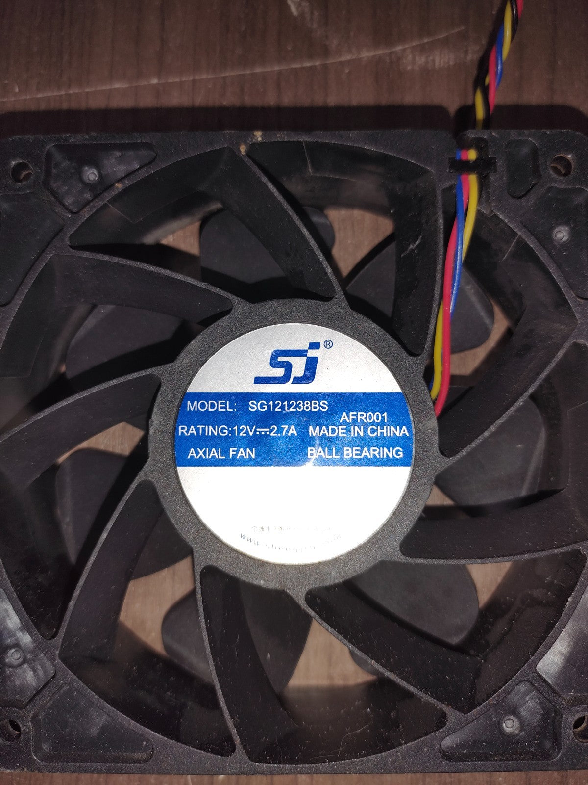 SJ - SG121238BS 12038 12CM 12V 2.7A High Speed Cooling Fan - Set of 2 - 1