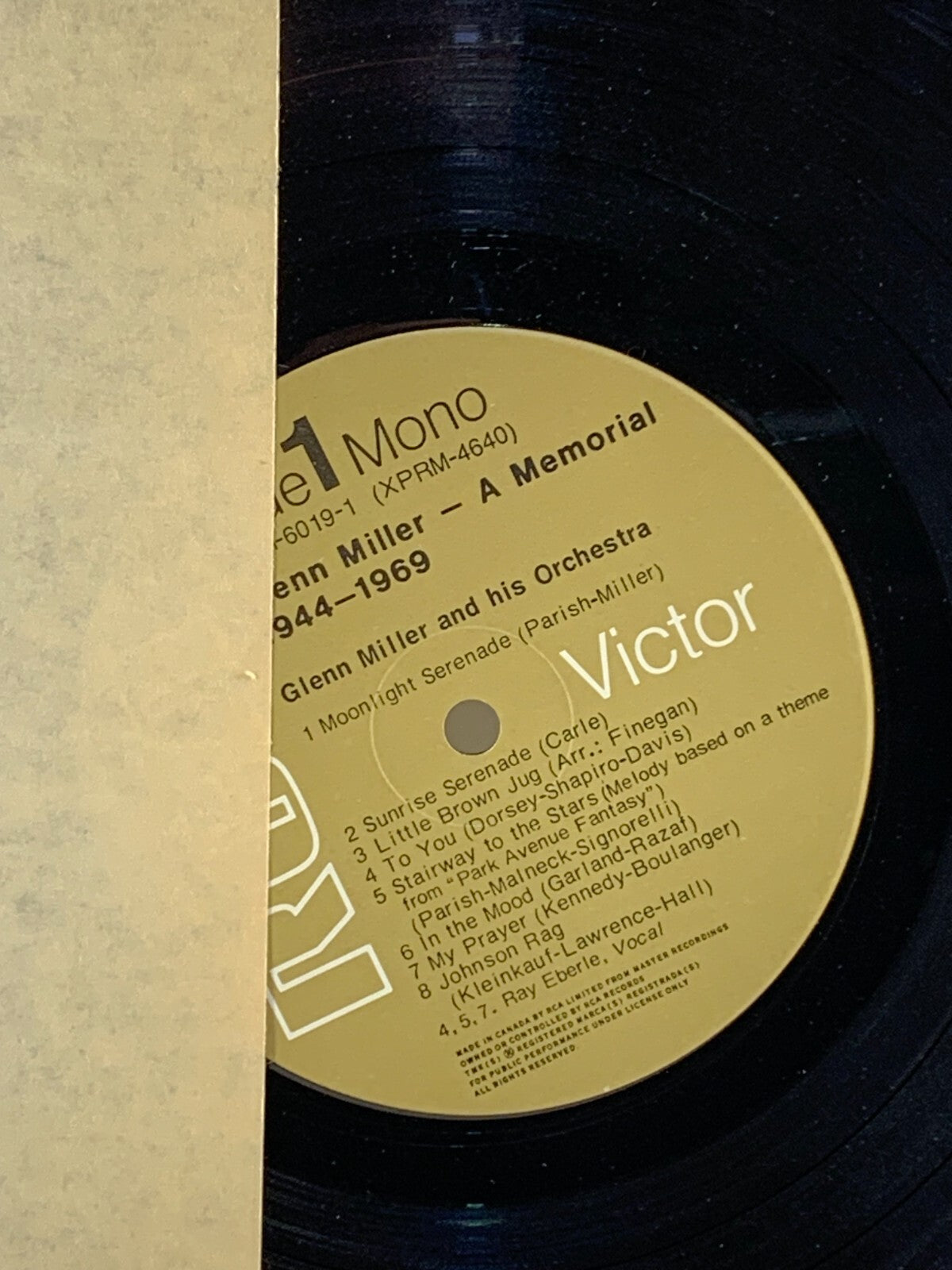 Glenn Miller - A Memorial 1944-1969, RCA VICTOR ΜΟΝΟ TWO RECORD SET