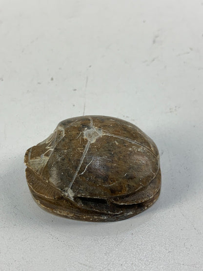 Antique Egyptian Carved Stone Scarab ~ Ancient Egypt Lucky Charm Beetle