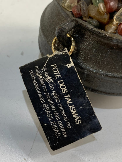 POT OF THE TALISMANS, Made with Iron Cast & BRASILIAN semi-precious stones