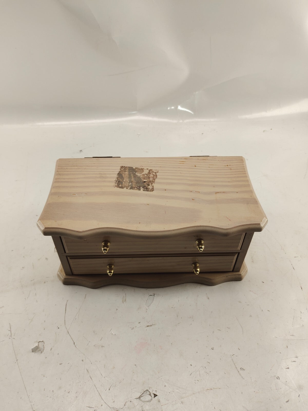 Musical Wooden Jewelry Box Organizer with 2 Pull-out Drawers for Women