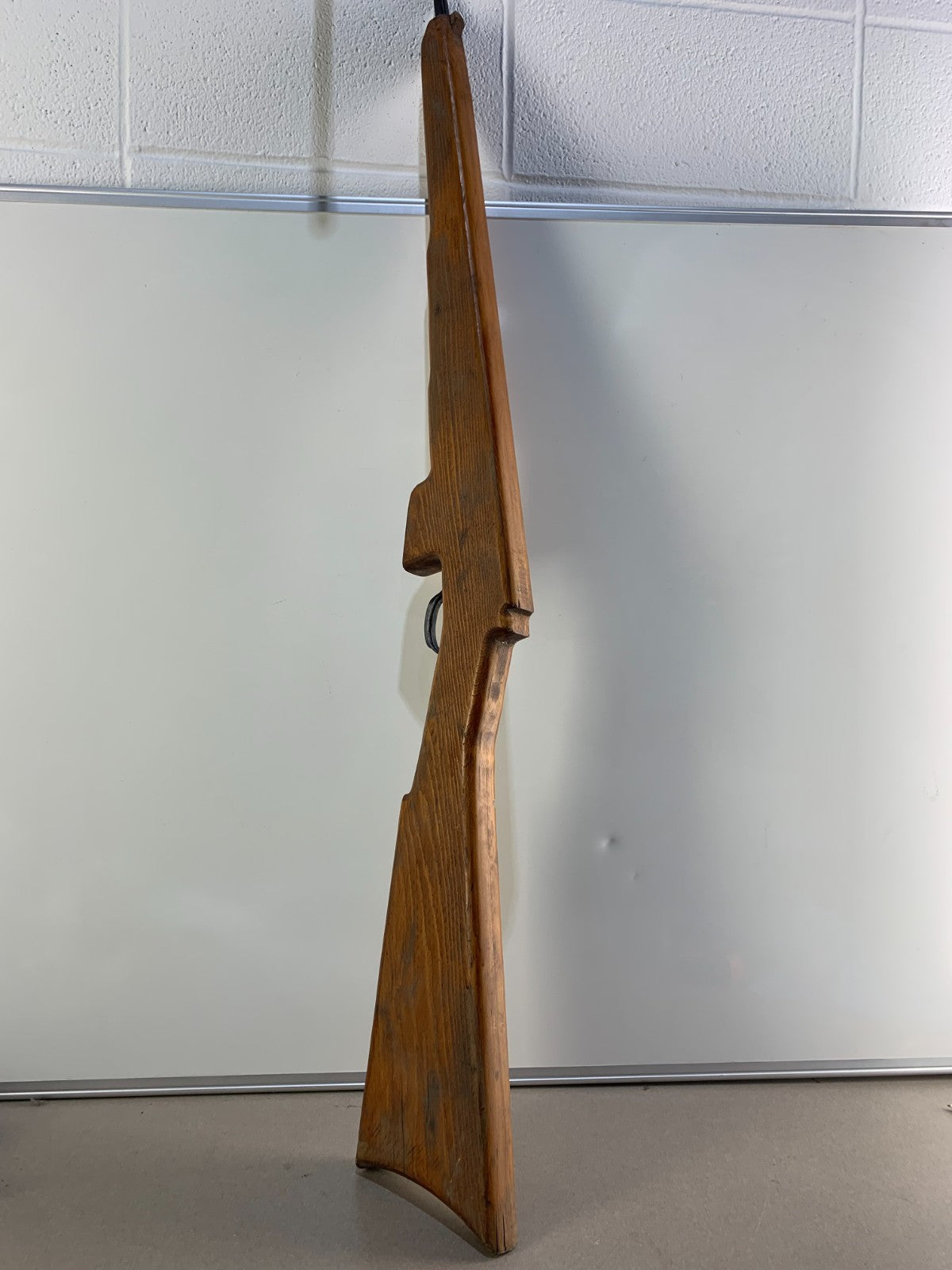 Vintage Wooden Rifle Prop Training Gun Theater Film Display Toy 47" Long