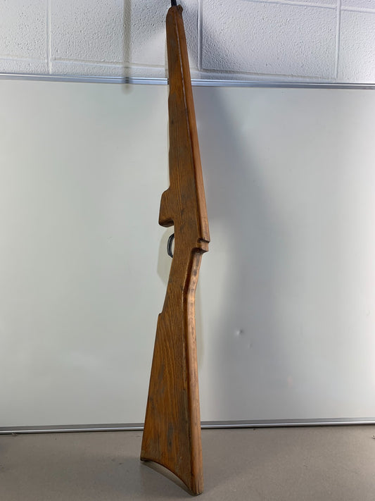 Vintage Wooden Rifle Prop Training Gun Theater Film Display Toy 47" Long