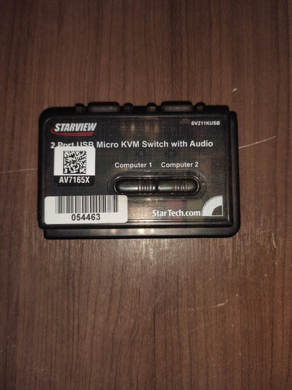 StarTech.com SV211KUSB 2 Port Black USB KVM Switch Kit - 2