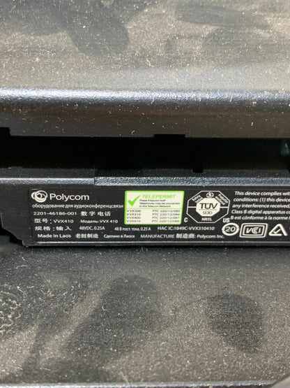 Polycom 2201-46186-001 VVX 410 12-Line IP Phone Gigabit PoE