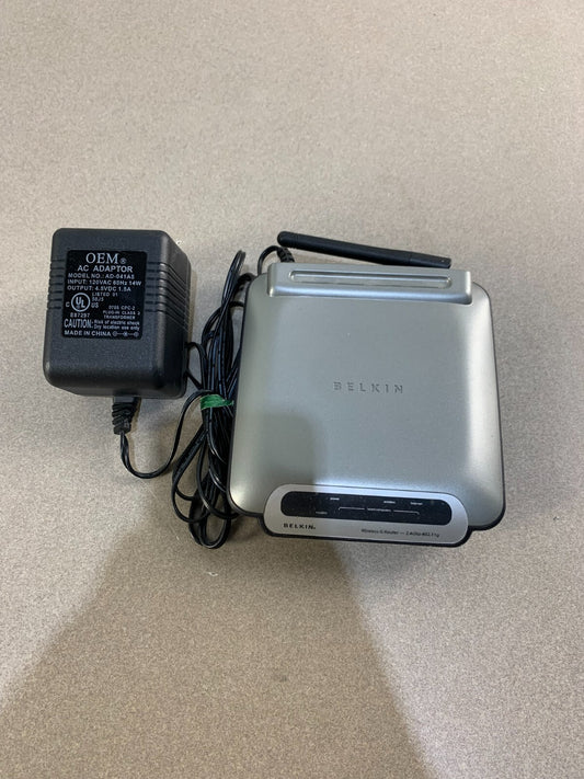 Belkin Mini Wireless G Router F5D7230-4 2.4 Ghz 802.11g 4-Port Wi-Fi ROUTER