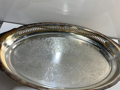 W. M. Rogers Silverplate Footed Chafing Dish w/ Lid