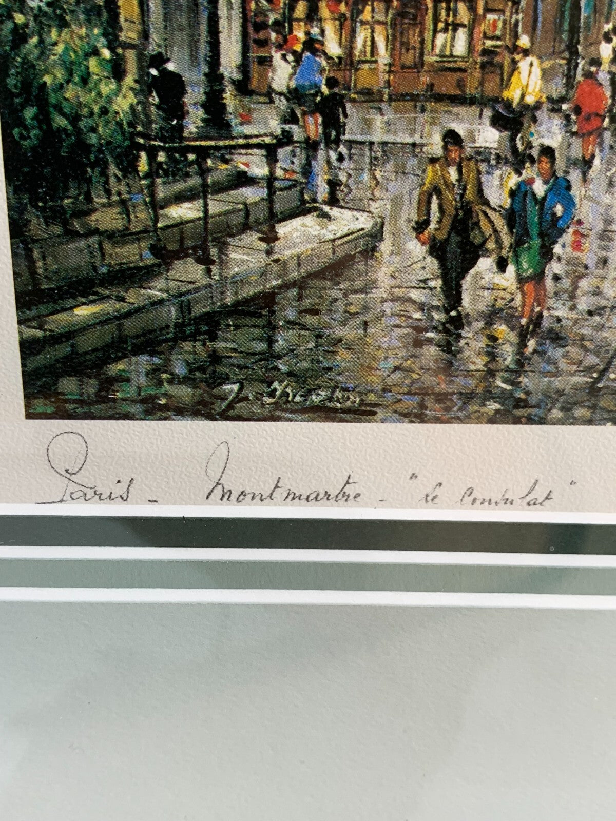 Vintage Jacques Chardon Print of Place Du Tertre, Montmartre, Paris