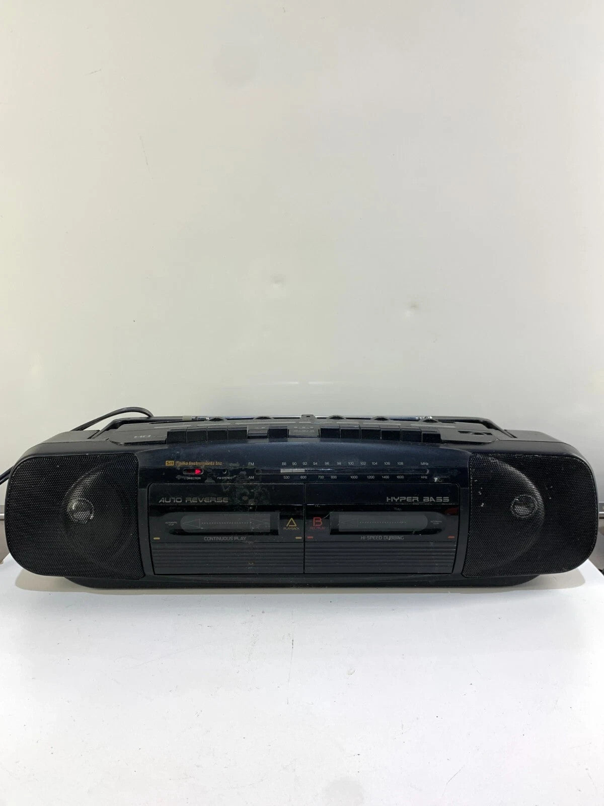 Vintage Seiko WKC-3A FM AM Radio Dual Cassette Boombox 90's WORKS