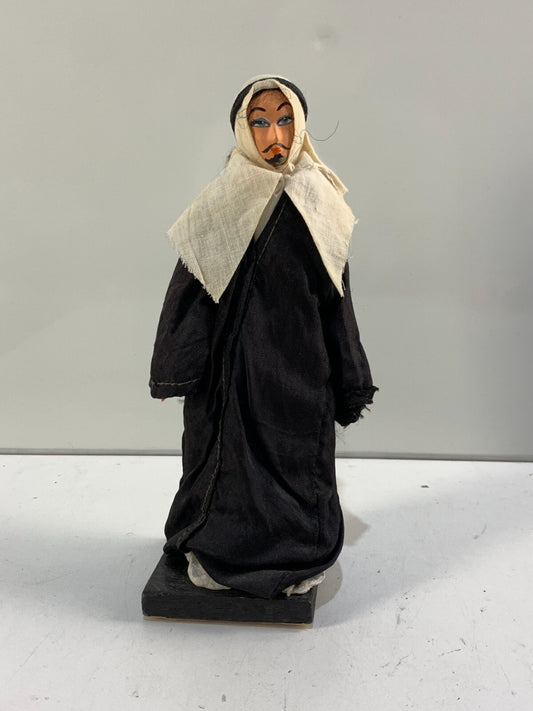 Vintage Arab man painted face Doll 9" tall
