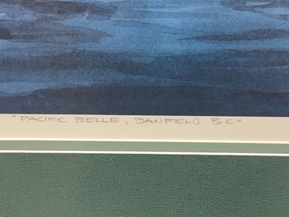 'Pacific Belle' Bamfield BC painting By Harry Heine, 27/350