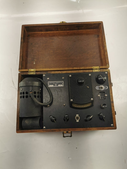 Vintage Photovolt Corp Model 610 Reflection Meter in Wood Box - UNTESTED