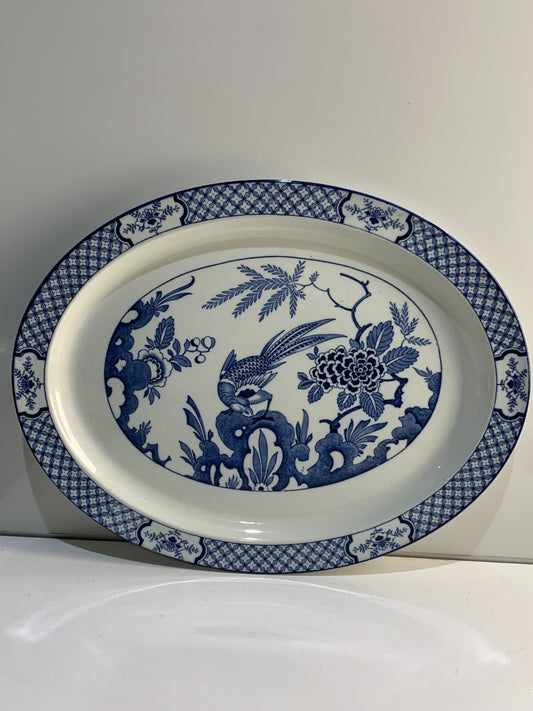 Wood & Sons England Yuan Blue 16 1/2" Platter