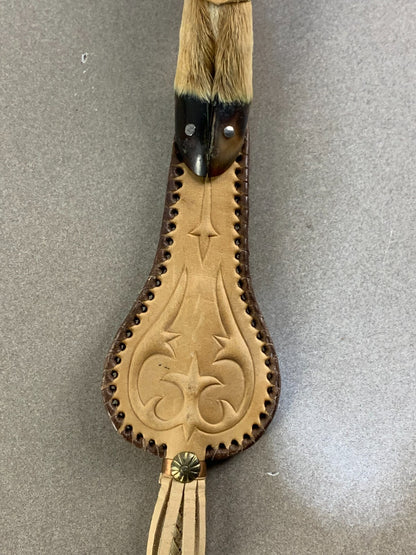 Taxidermy Goat Hoof Horse Whip Native American
