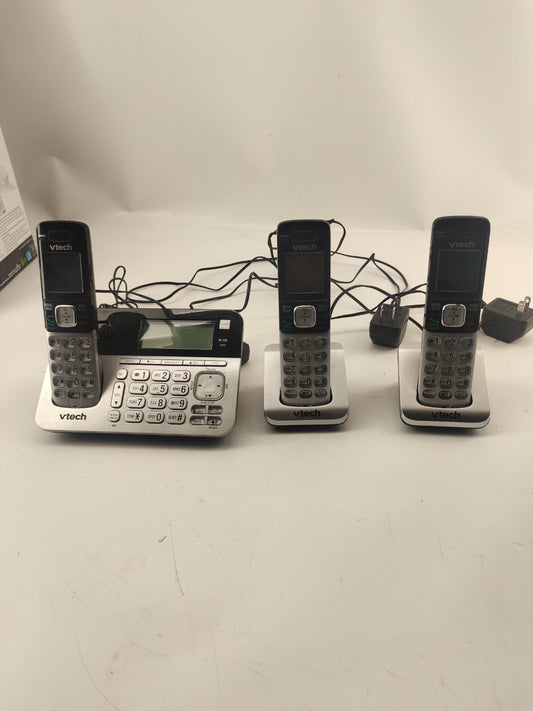 VTech DECT 6.0 Cordless Phone Answering System Bluetooth Call Block 3 Handsets