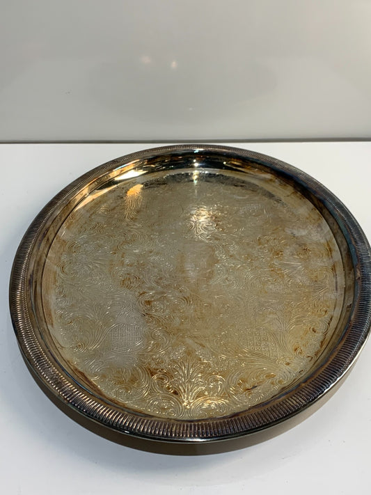 Vintage King's Plate EP Brass Tray