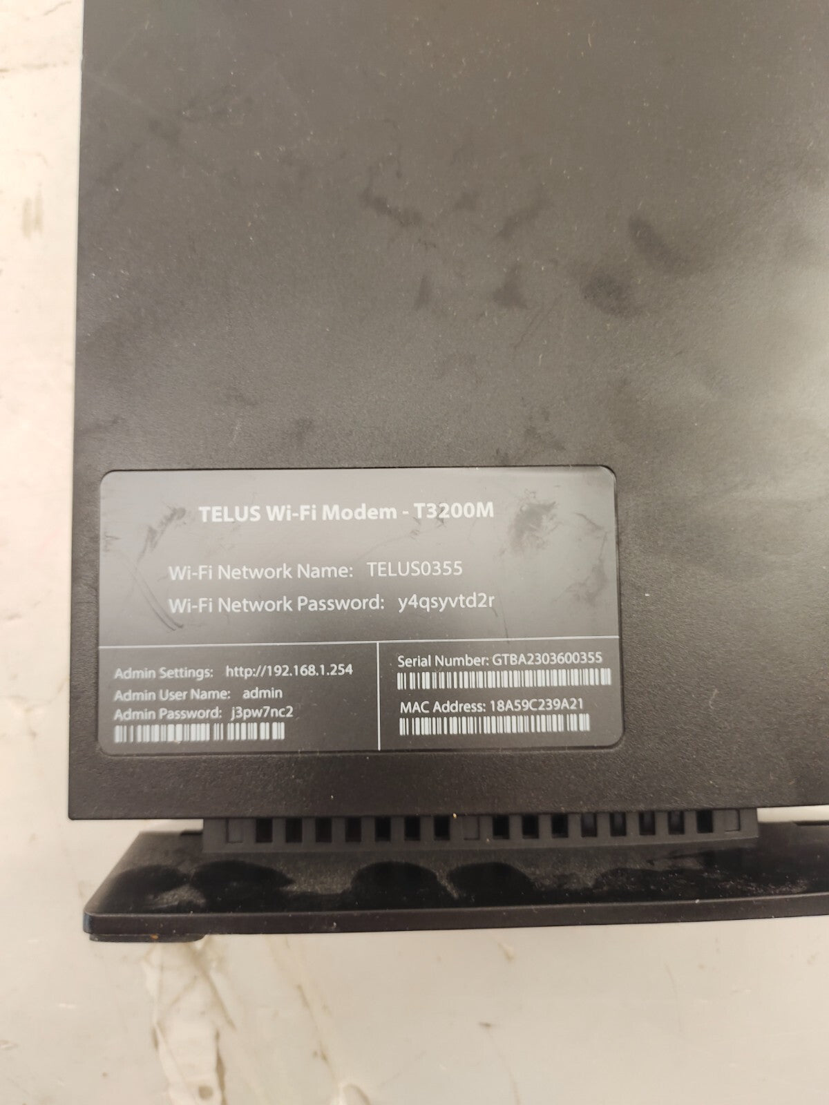 Telus Actiontec T3200M Wireless Router - No Power Adapter (Set of 2)