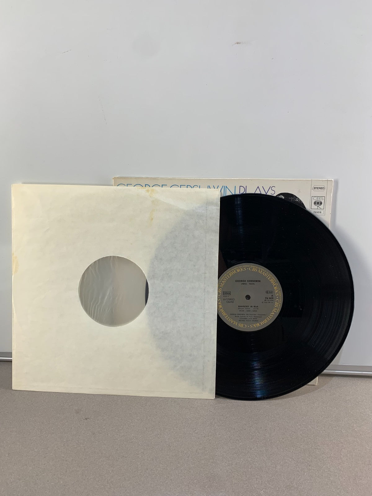 Gershwin Rhapsody in Blue LP CBS 76509 33RPM Piano Roll Jazz Vinyl