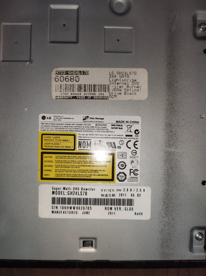 LG - DVD-RW - 24x Super-Multi Dual Layer Optical Drive - GH24LS70