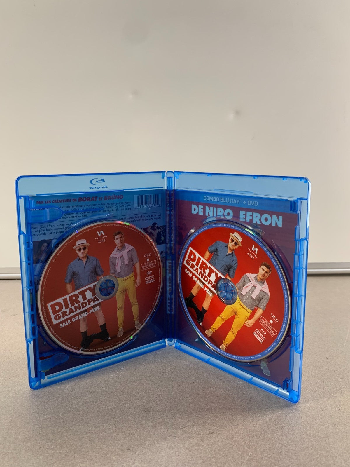 Dirty Grandpa Blu-ray & DVD 2 Disc Set Zac Efron Robert De Niro